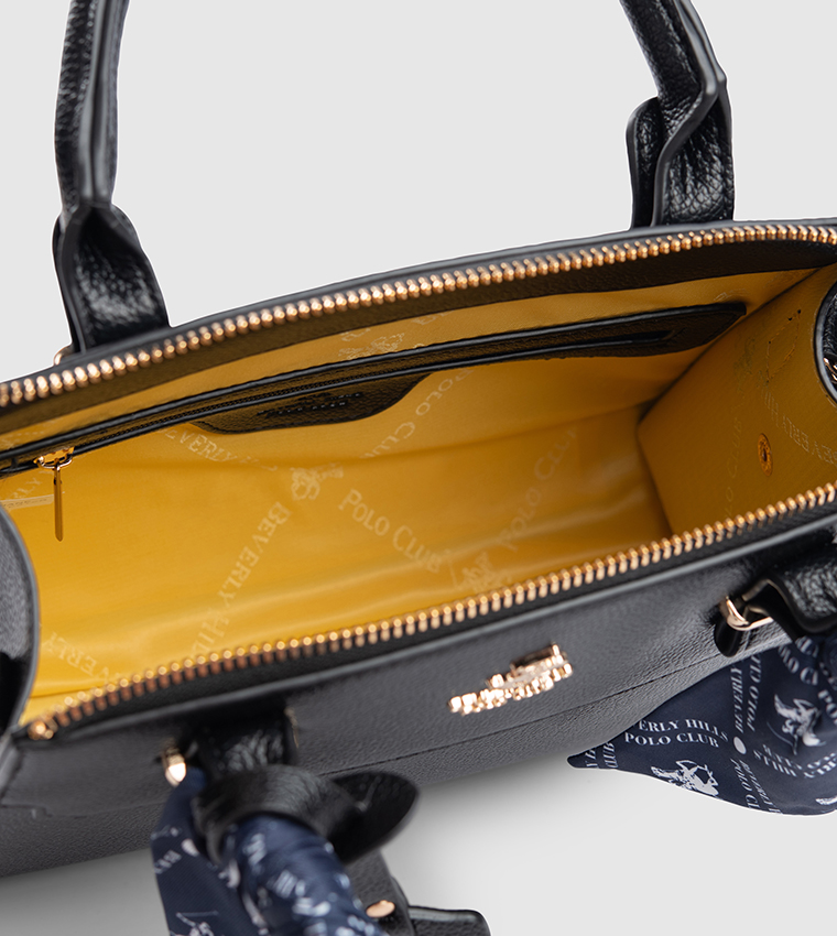 Scarf Detail Satchel Bag