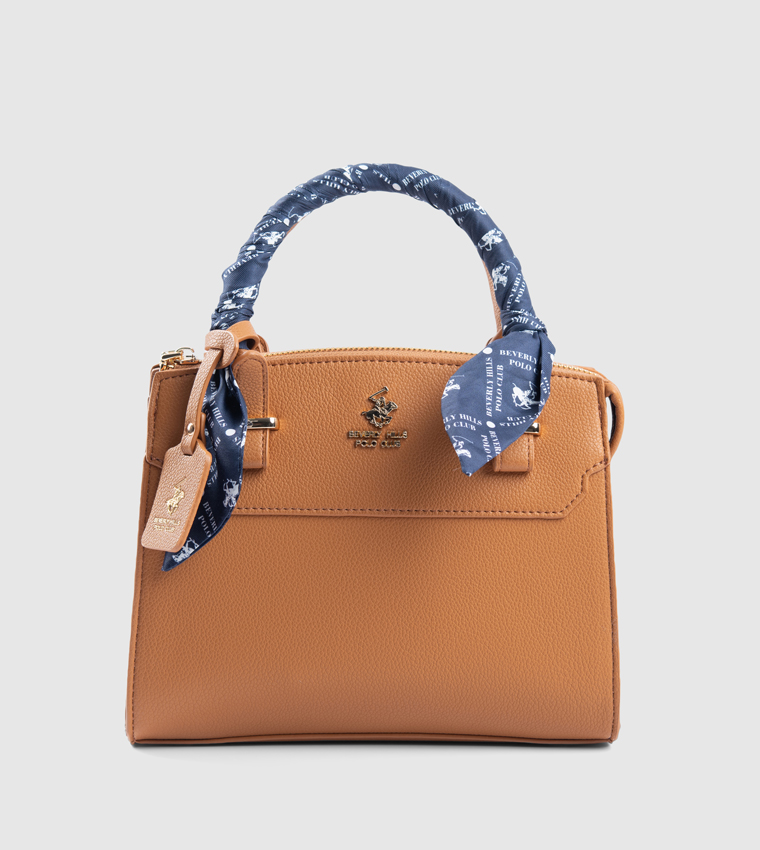Scarf Detail Satchel Bag