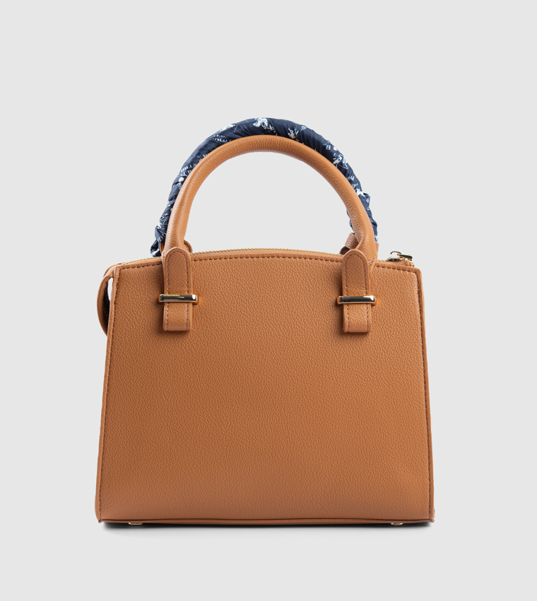 Scarf Detail Satchel Bag