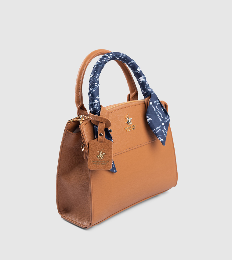 Scarf Detail Satchel Bag