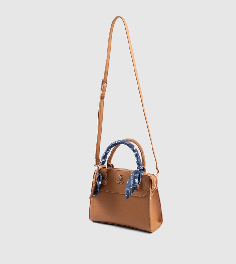 Scarf Detail Satchel Bag