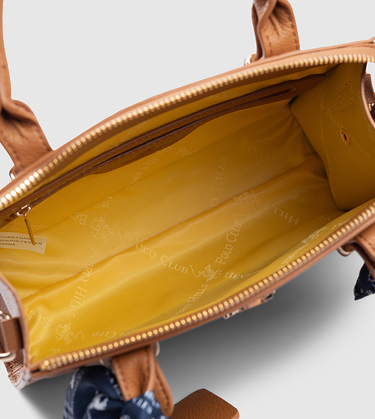 Scarf Detail Satchel Bag