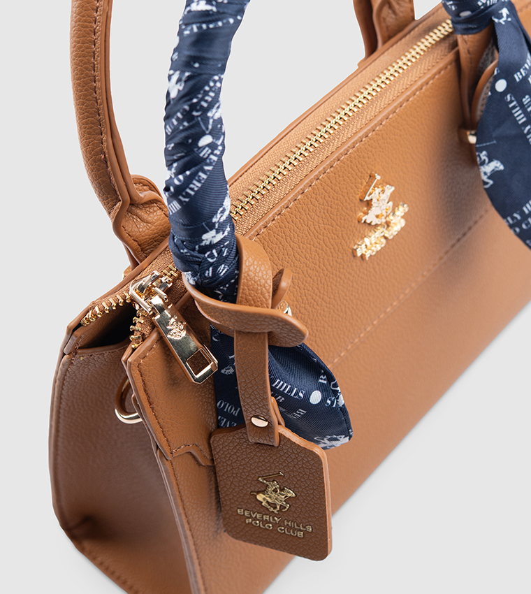Scarf Detail Satchel Bag