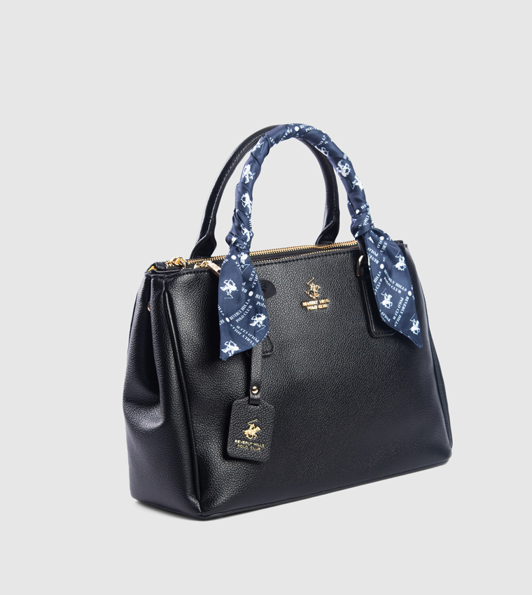 Scarf Detail Satchel Bag