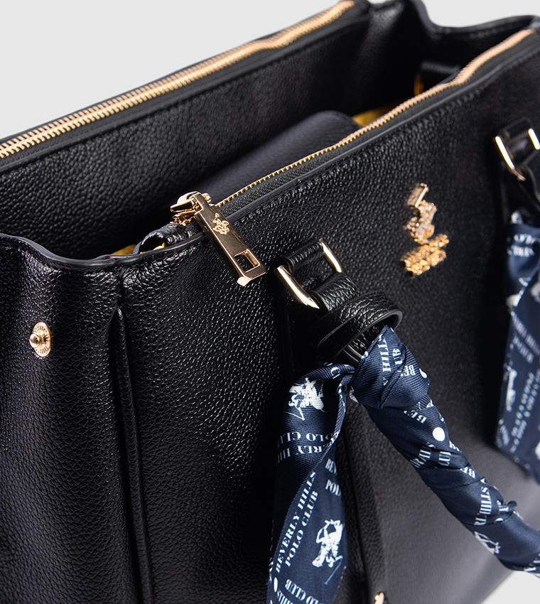 Scarf Detail Satchel Bag