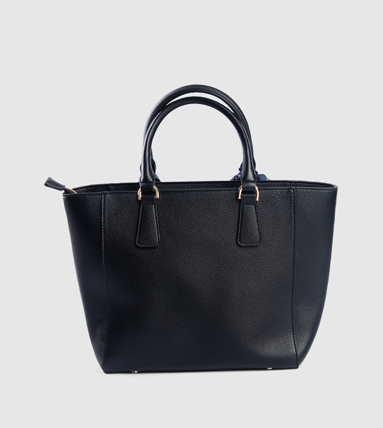 Scarf Detail Tote Bag