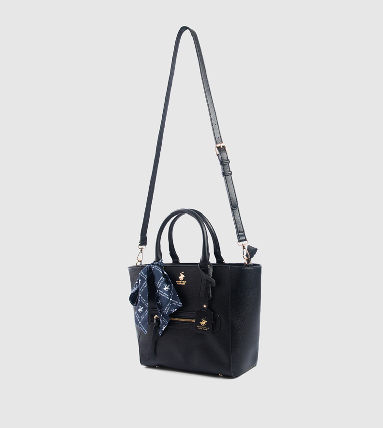 Scarf Detail Tote Bag