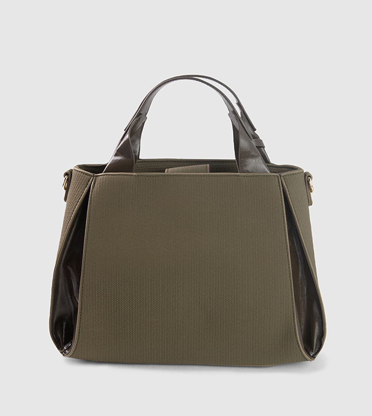 Textured Satchel Bag
