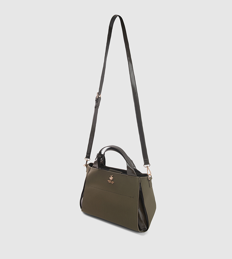 Textured Satchel Bag