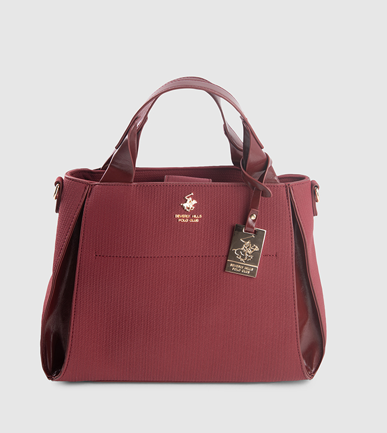 Textured Satchel Bag