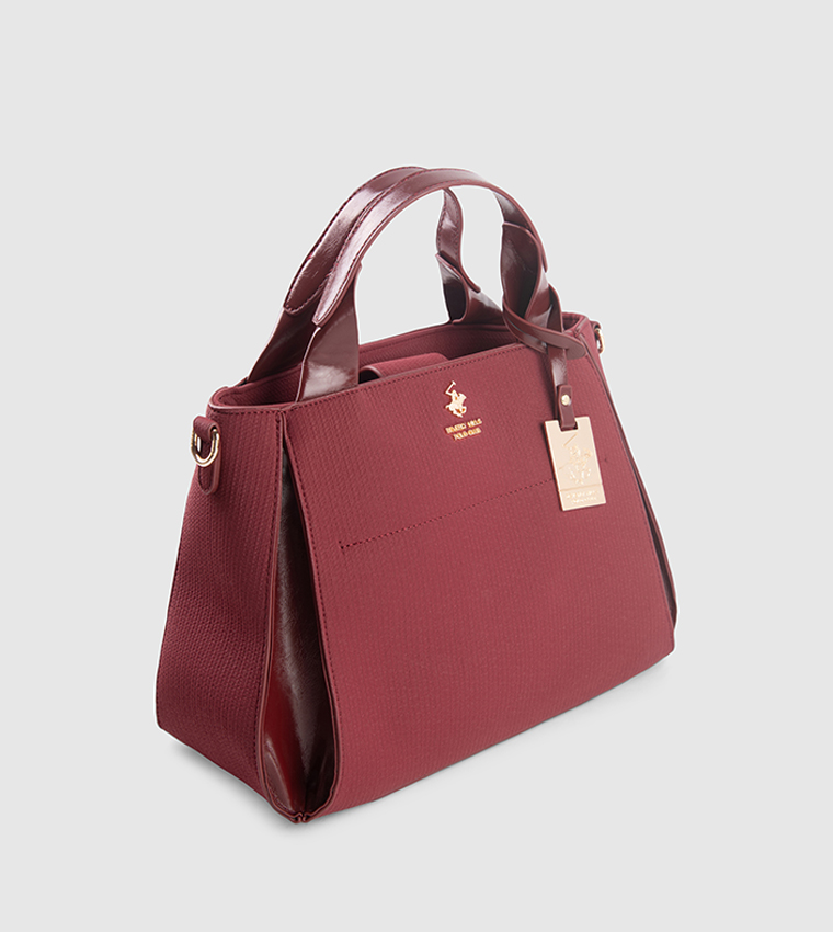 Textured Satchel Bag