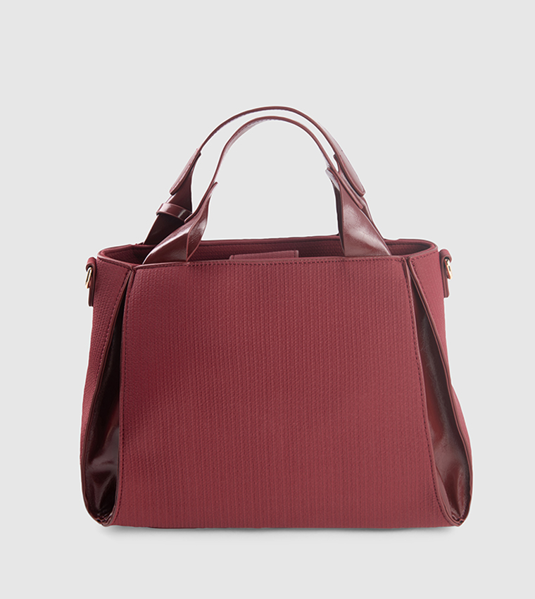 Textured Satchel Bag
