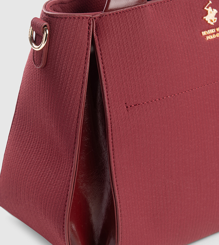 Textured Satchel Bag