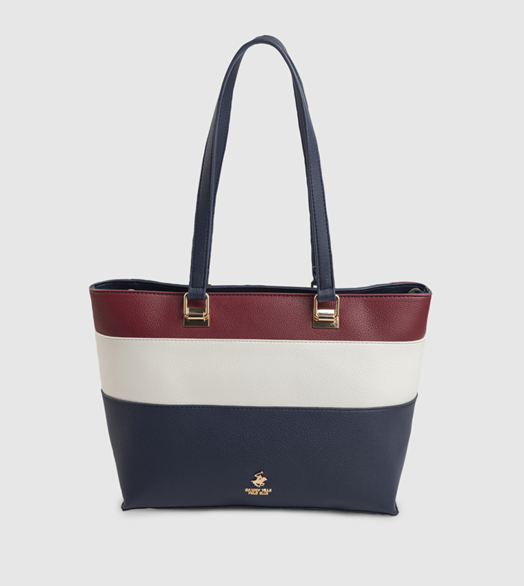 Color Block Tote Bag