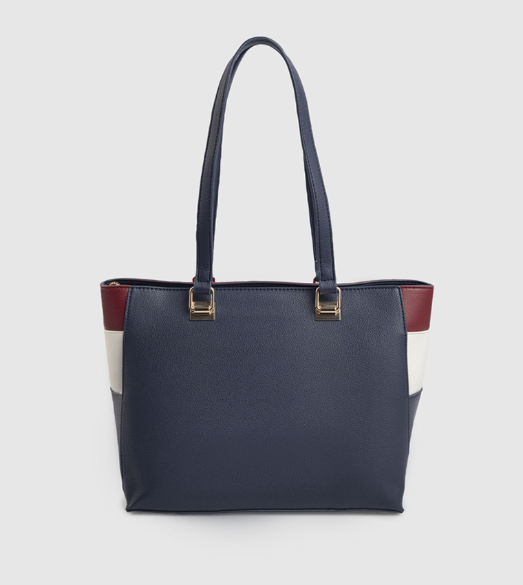 Color Block Tote Bag