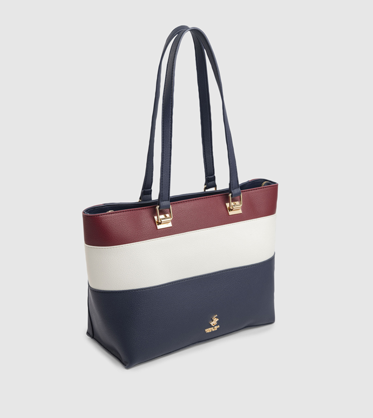 Color Block Tote Bag