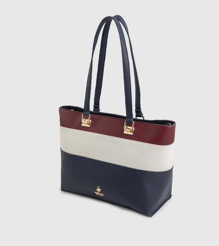 Color Block Tote Bag