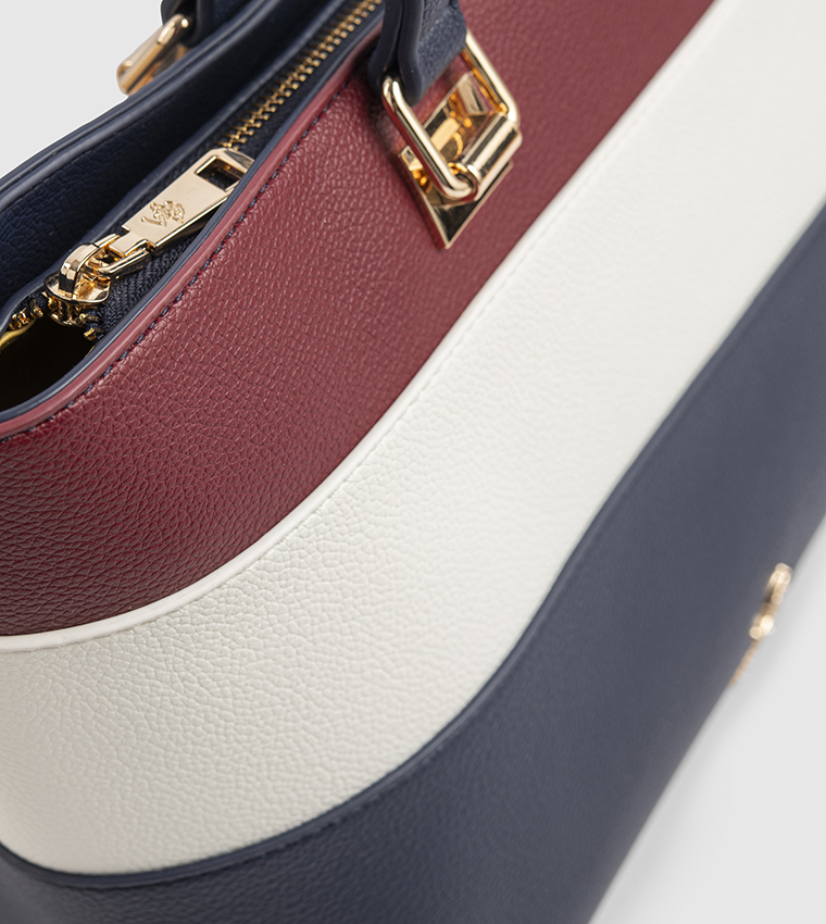 Color Block Tote Bag