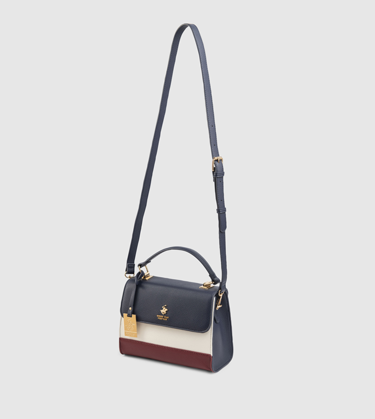 Color Block Top Handle Bag