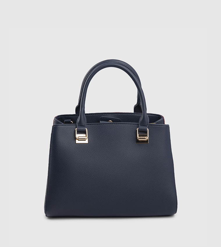 Color Block Satchel Bag