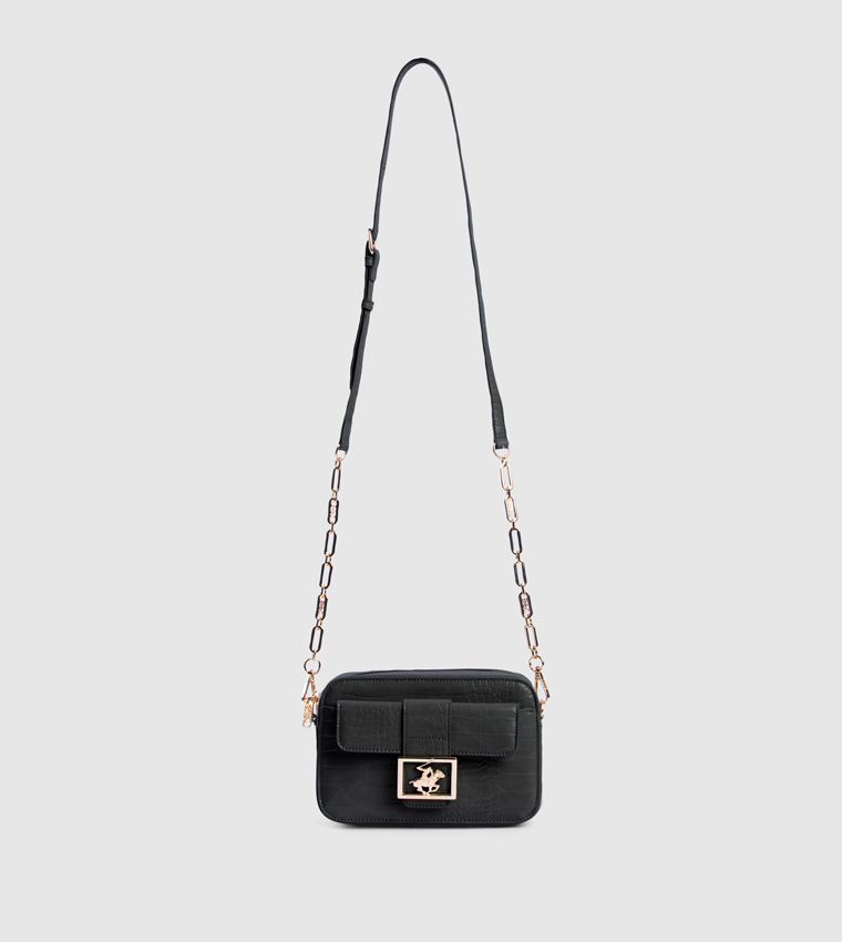 Croc Textured Camera Bag