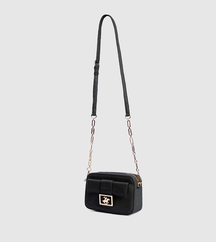 Croc Textured Camera Bag