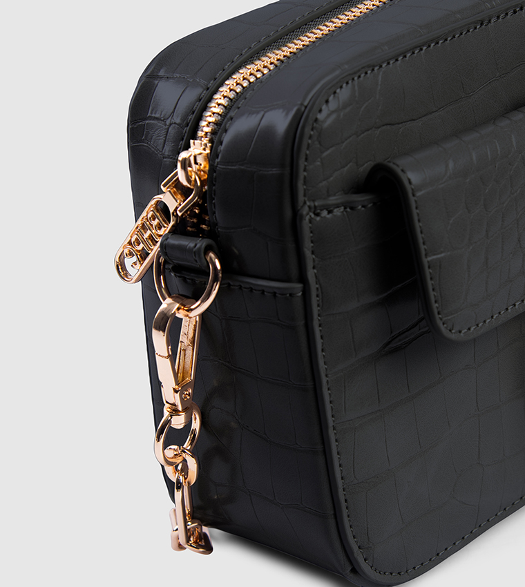 Croc Textured Camera Bag