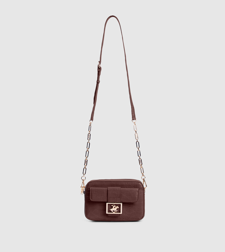Croc Textured Camera Bag