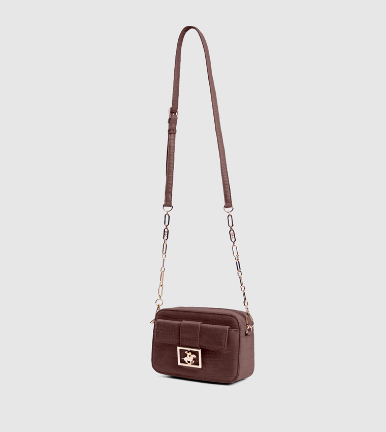 Croc Textured Camera Bag