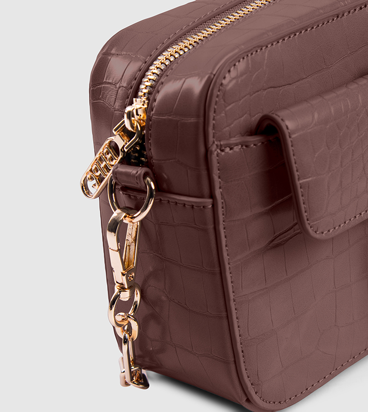 Croc Textured Camera Bag