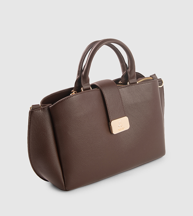 Textured Satchel Bag