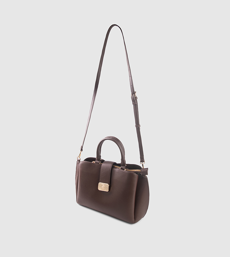 Textured Satchel Bag
