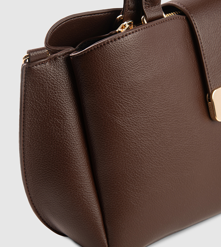 Textured Satchel Bag