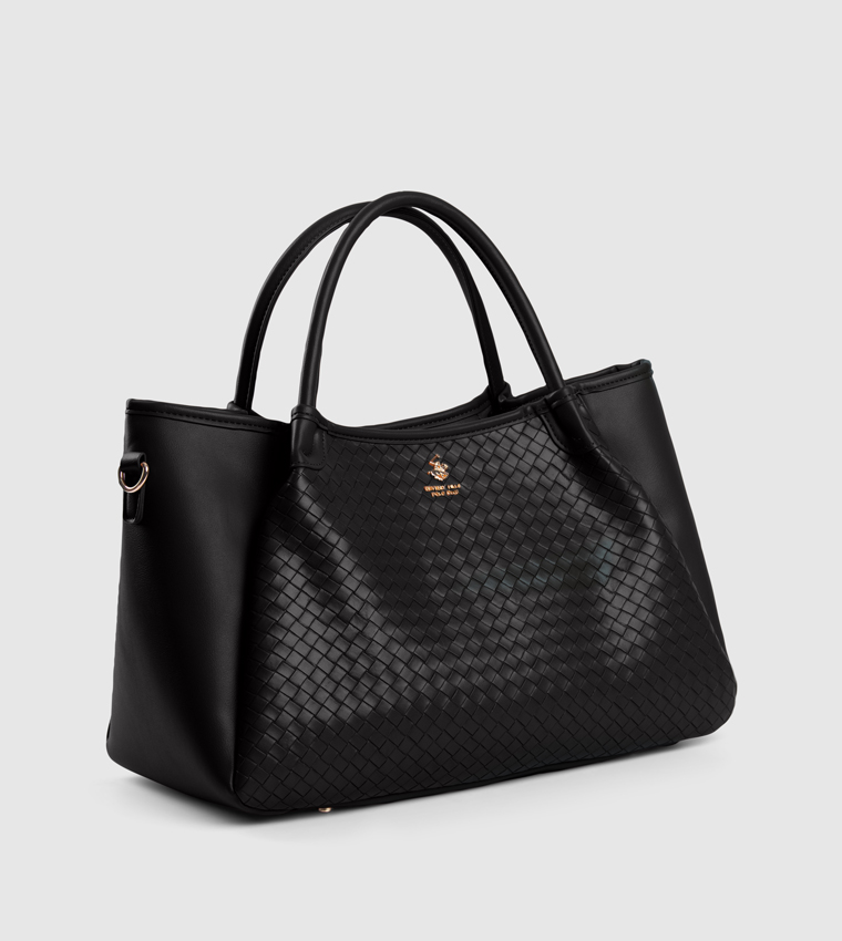 Braided Tote Bag with Pouch