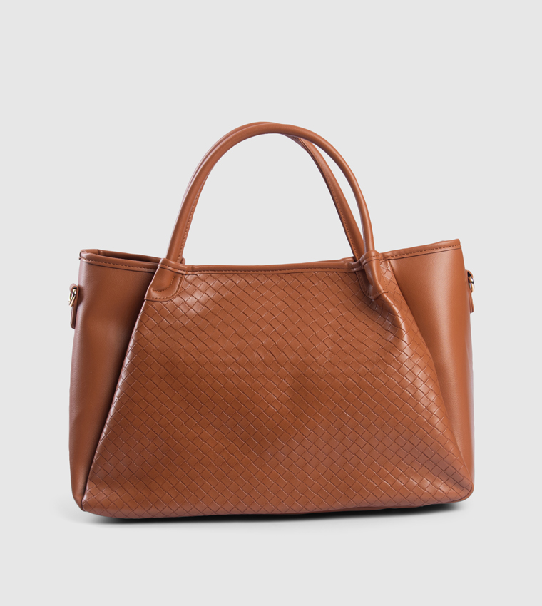 Braided Tote Bag with Pouch