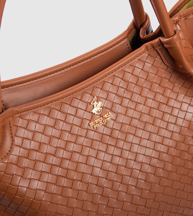 Braided Tote Bag with Pouch