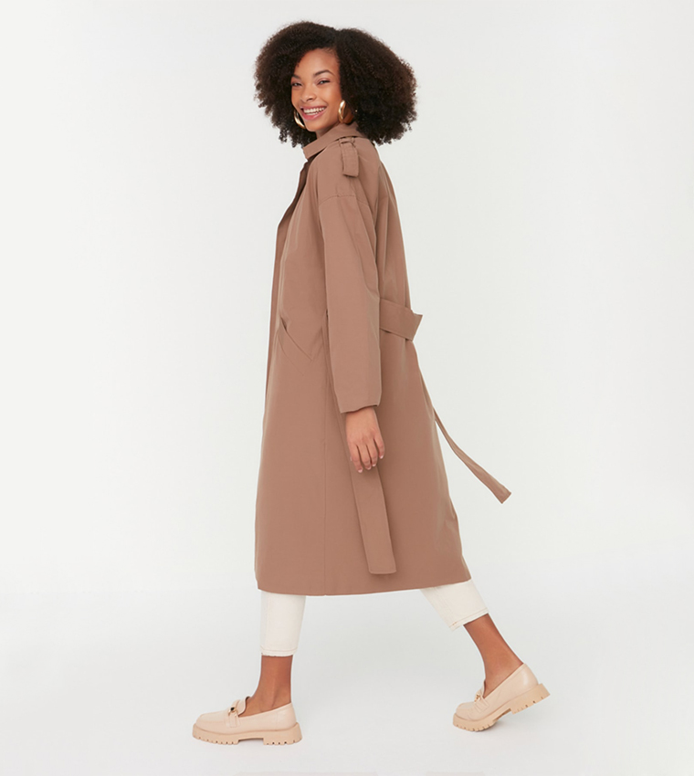 madewell montrose belted trench coat