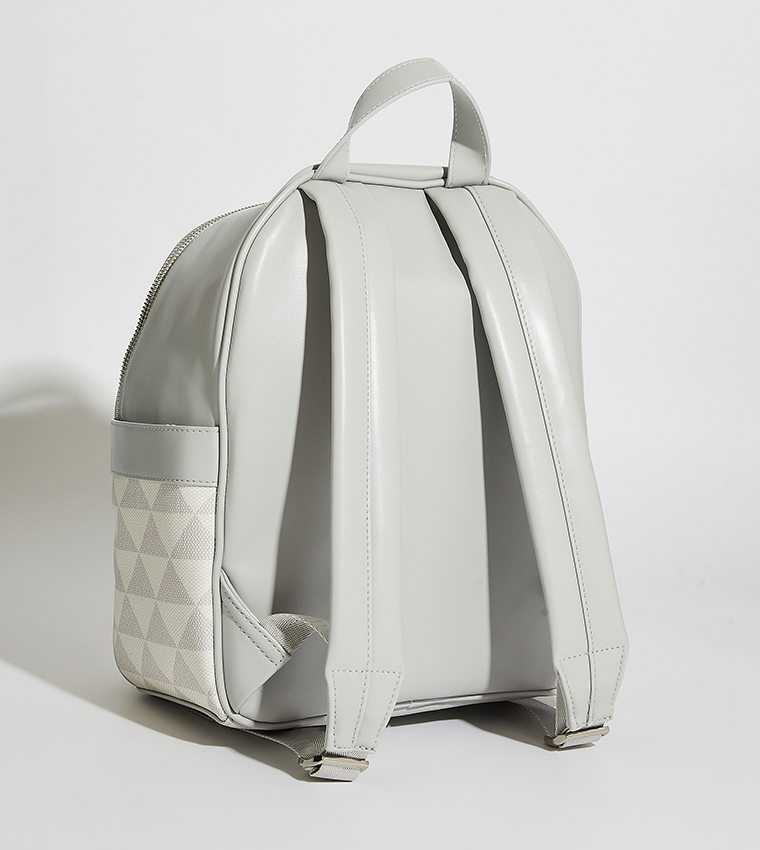 Logo Detail Patterned Backpack