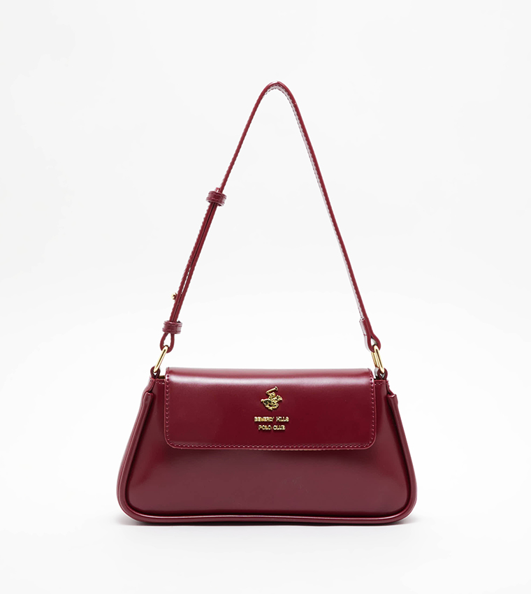 Buy Beverly Hills Polo Club Logo Detail Shoulder Bag In Burgundy