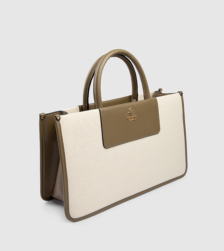 Color Block Handheld Bag