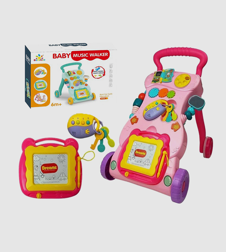 Buy BABYLOVE Musical Baby Walker In Pink 6thStreet Saudi Arabia