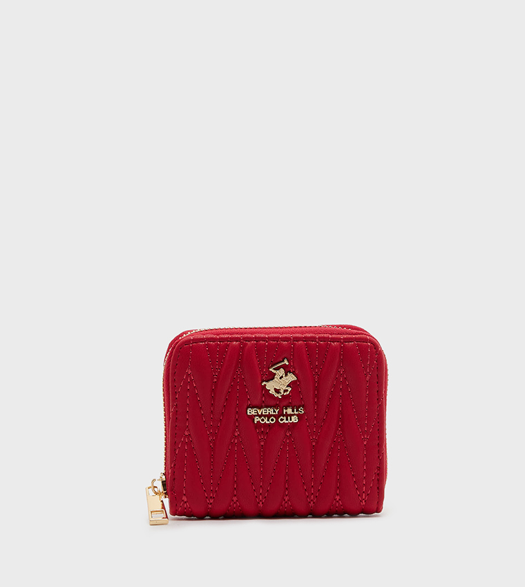 Buy Beverly Hills Polo Club Quilted Zip Around Wallet In Red 6thStreet Bahrain