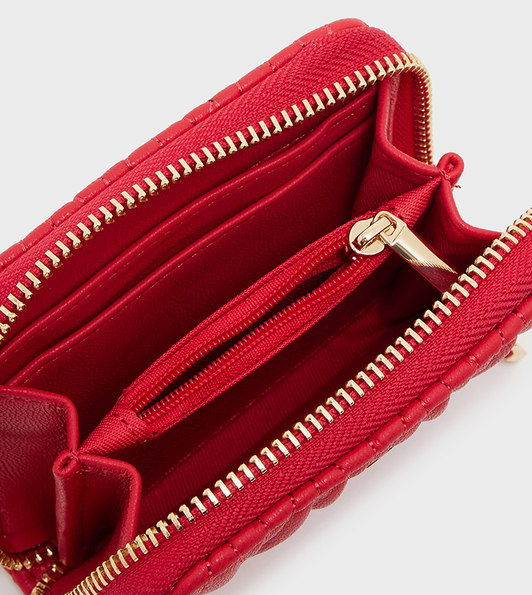 Shop Double Zip Wallet Brown Red by Beams+ ▶️ Meadow