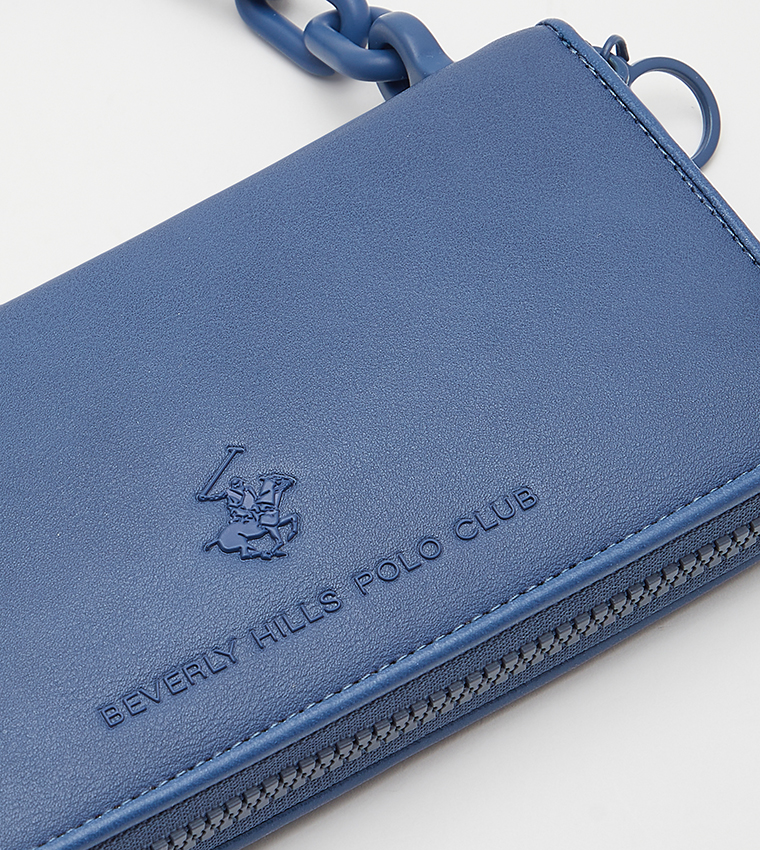 Buy Beverly Hills Polo Club Textured Wallet With Chain Link In