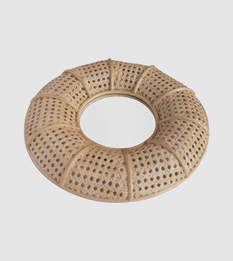 Designer Rattan Mirror 