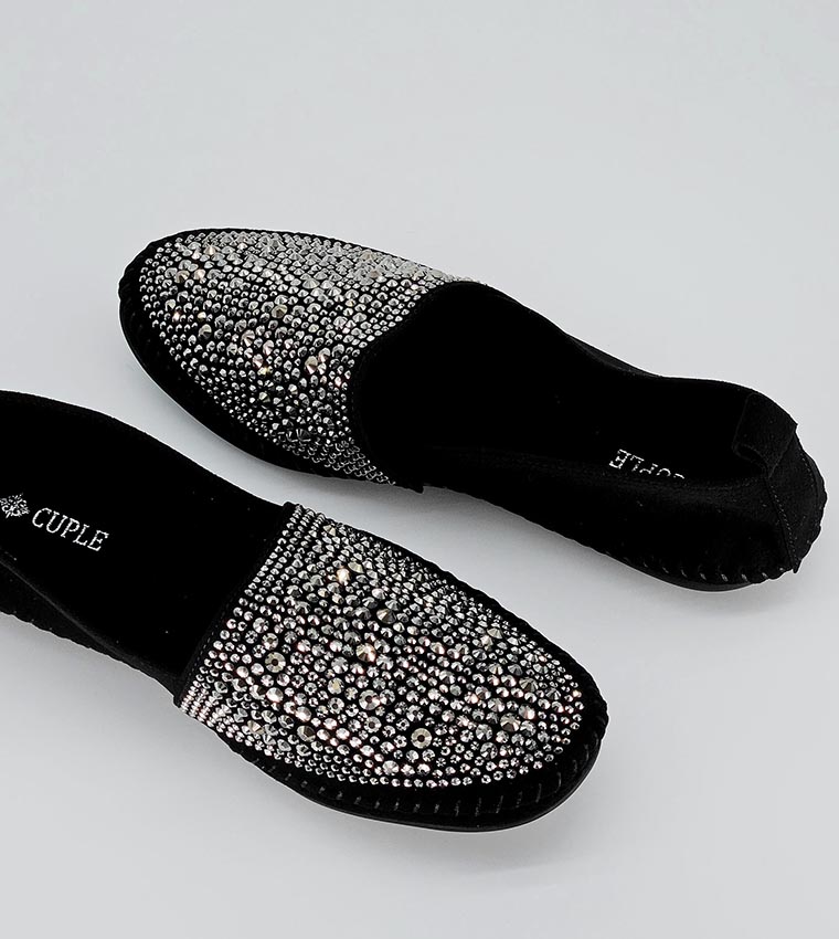 Buy Cuple Embellished Slip On Shoes In Black 6thStreet UAE