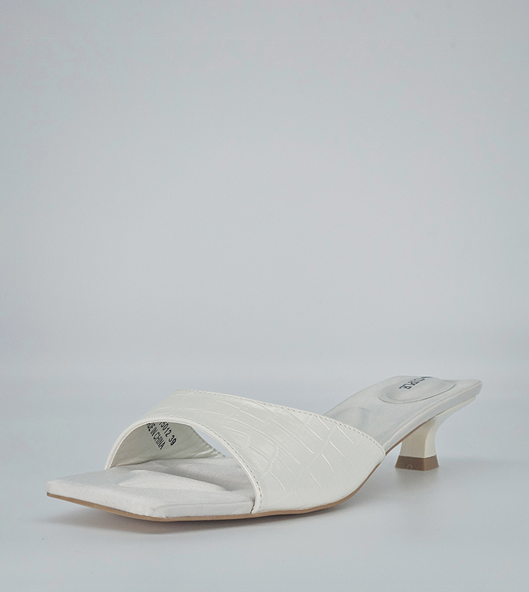Grey kitten heel discount sandals