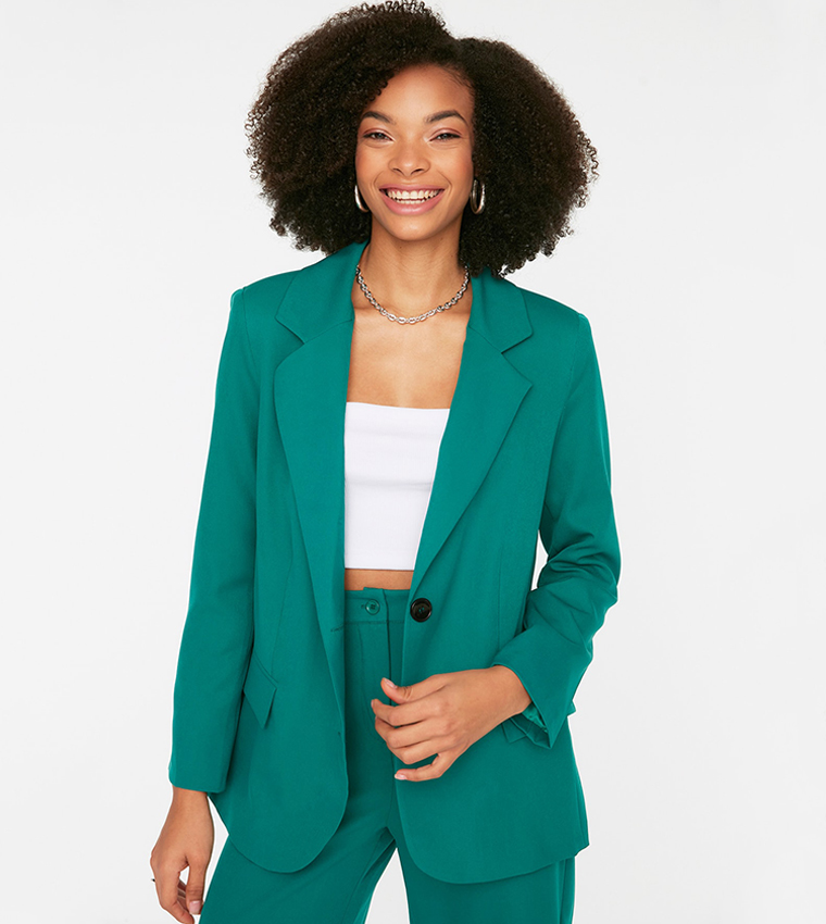 Green sports store jacket blazer