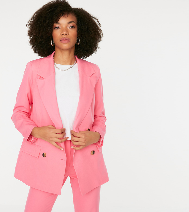 Dual Tone Blazer With Pink Paneling main image 0