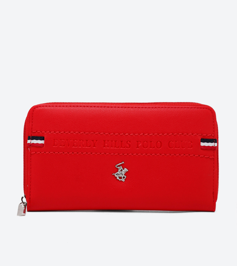 Buy Beverly Hills Polo Club Loraine Ladies Pu Zip Around Wallet Red In Red 6thStreet Bahrain